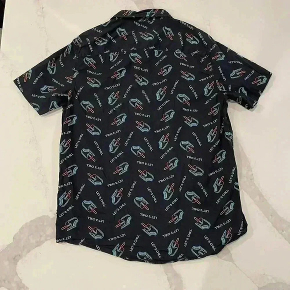 Edgar + Ash Button Down Shirt Neon Ice Cream Men’s Medium - Picture 4 of 4